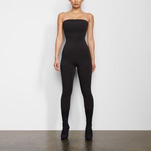 ALL-IN-ONE STRAPLESS ONESIE color: ONYX size:SMALL
